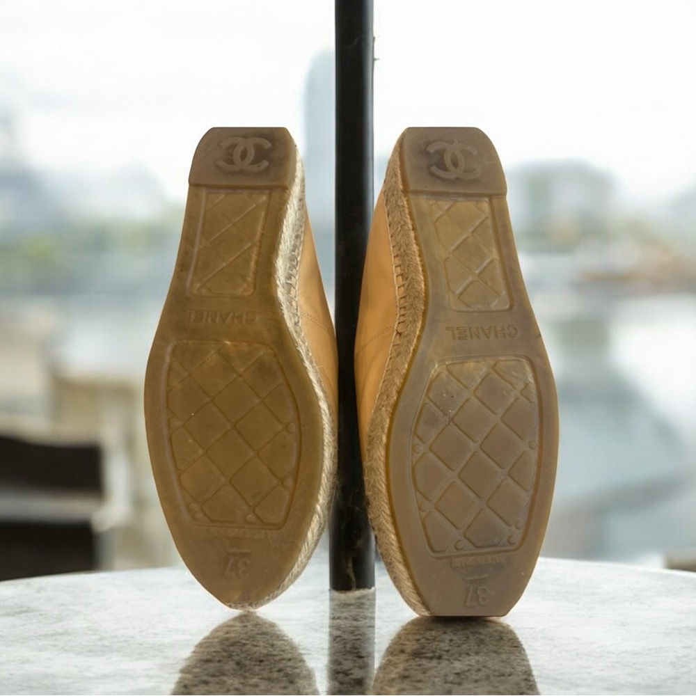 EUC CHANEL Tan and Black Espadrilles - Picture 3 of 7